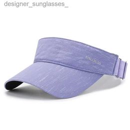 Visors Sport Sun Visor Hats Cotton Outdoor Tennis Running Visors Cs Empty Top Adjustable Baseball Beach C for Men WomenL231219