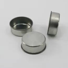 Baking Moulds Stainless Steel Round Tealight Cup Holder Scented Candles Wax Bowl Mould For Home Bedroom Living Room Crafts