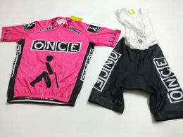 Sets 2024 ONCE Pink Summmer Triathlon Team Cycling Jersey Set Mountain Bike Clothes Maillot Ciclismo Ropa Size XXS6XL N11