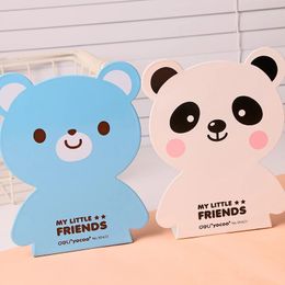 Decorative Objects Figurines 1Pair Book Ends Cartoon Panda Bear Strong Metal Bookstands Kids 65Inch 165mm Desk Organiser Home Study Office 95423 231219