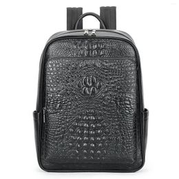 Backpack Genuine Leather For Men Multi-functional Large Capacity Laptop Bag