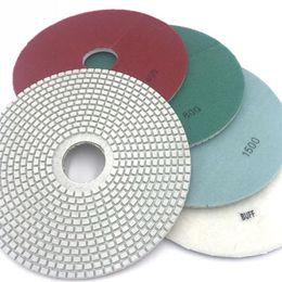 Big Size Diamond Wet Polishing Pads 10 Inch D250mm Flexible Grinding Pads 7 Steps Buffing Pads 10PCS227r