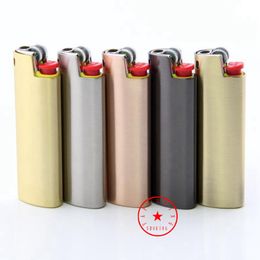 New Cool Smoking Colourful Metal Alloy Replaceable J3 Lighter Casing Case Shell Protection Sleeve Portable Sheath Herb Tobacco Cigarette Holder DHL