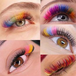 False Eyelashes 828 Mega Brands Sale 10D Color Premade Fans Colored Nature Eyelash Extensions Fluffy Individual Lashes Cluster For Beauty