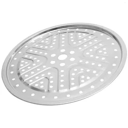 Double Boilers 26cm Round Steaming Tray Stainless Steel Steamer Plate Dumpling Dim Sum Buns Dish For Kitchen