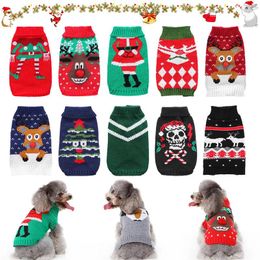 Dog Apparel Christmas Sweater Clothes Winter Warm Pet Coat Jacket Vest For Small Festival Costume Ugly 45