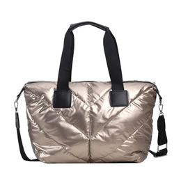 Evening Bags Winter Ladies Shoulder Bags Handbag Space cotton Down Bag Large capacity Lady Crossbody Bags Sense of luxury Brand Women Bag 231219