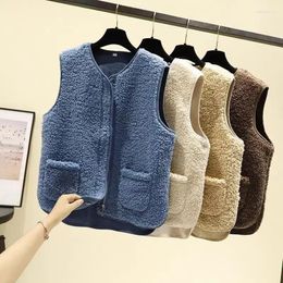 Women's Vests 2024 Spring Autumn Vest Women Waistcoat Winter Warm Thick Fleece Sleeveless Jacket Ladies