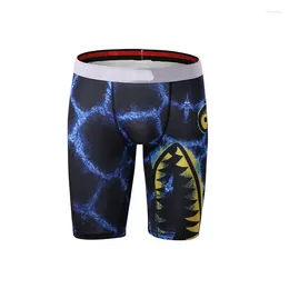 Underpants Men's Quick Drying Boxer Shorts Cartoon Print Underwear Fitness Exercise Extended