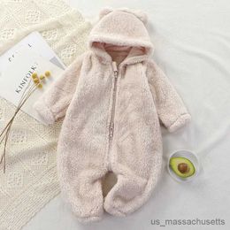 Pyjamas Baby Rompers One-piece Clothes for Kids Autumn Winter Newborn Jumpsuit Warm Overall Children's Bodysuits Infant Pyjamas 0-24M