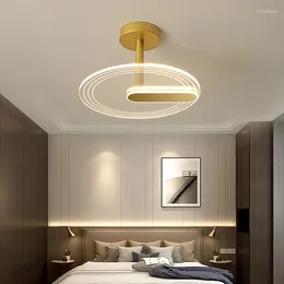 Ceiling Lights Modern Chandelier LED Lamp For Living Room Bedroom Study Black Gold Color Surface Mounted Deco AC85-265V