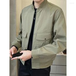 Men's Jackets Spring Big Pockets Bomber Streetwear Casual Zipper Pilot Baseball Coats Plus Size 10XL