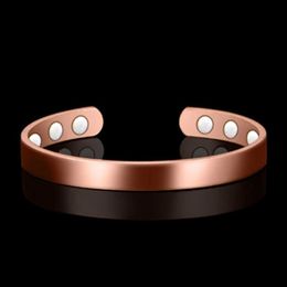 Magnetic Copper Bracelet Healing Bio Therapy Arthritis Pain Relief Bangle Cuff Magnetic Therapy Bracelet for Women- Q07192216