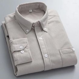 Men's Casual Shirts Pure Cotton Mens Fashion Shirt Clothing Trends Longsleeve For Men Button Up Long Sleeve