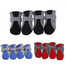 Dog Apparel Reflective Mesh Shoes Breathable Cat Puppy Socks Pet Anti-Slip Rain Boots Teddy Protecters For Small