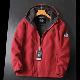 Men s Down Parkas 2023 Winter Thicken Fleece Men Jacket Pockets Casual Polar Jackets Outdoor Cold Proof Warm Overcoat Plus Size Outwear 231219