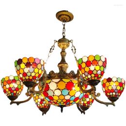 Pendant Lamps Banquet Hall Dining Room Bedroom Pot Restaurant Bar Atmospheric Creative Commercial Colourful Glass Chandelier