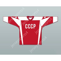 Custom BARACK OBAMA 44 CCCP RED HOCKEY JERSEY NEW Top Stitched S-M-L-XL-XXL-3XL-4XL-5XL-6XL