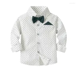 Clothing Sets Little Kids Toddler Boys 2Pcs Gentleman Outfits Suits Long Sleeve Bow Tie Button Shirts Suspender Pants 1-6Y