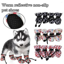 Dog Apparel 1 Set Anti-slip Pet Shoes With Adjustable Buckle Reflective Boots Dachshund Soft Socks Outdoor Puppy Yorkies Sneakers Supply