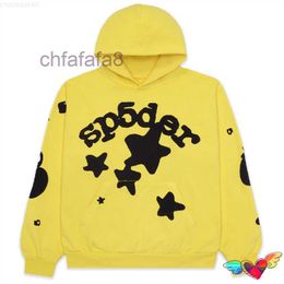 Men's Hoodies Sweatshirts 2023 Yellow Young Thug Sp5der Men Women 1 Hip Hop Star Spider 555555 World Wide Pullovers RXBQ