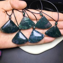 Link Bracelets Natural Moss Agate Gingkgo Pendant Fashion Delicacy Gemston Jewellery Christmas Gift For Women Man 1Pcs
