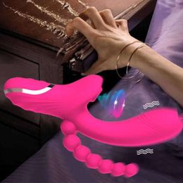 Sex Toy Massager 3 in 1 Clit Sucker Dildo Vibrator for Women Clitoris g Spot Tongue Licking Vacuum Stimulator Adult Goods Female Adult products