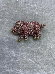 Brooches European And American Style Fashion Trend Piglet Series Gem Brooch Clothes With Accessories Men Women The Same