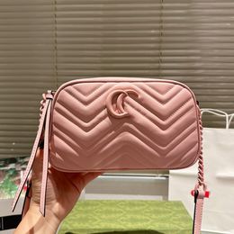 Luxury Brand Designer Women Shoulder Bags Famous Italian Brand Letter Fashion Lady Crossbody Bag 10A Solid Colour Series Classic Wave Pattern Leather Camera Bag