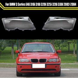 Car Front Headlight Cover Headlamp for 3 Series E46 316i 318i 320i 325i 328i 330i 2002-2004 Auto Lens Glass Lampshade Case