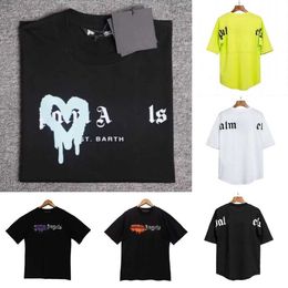 Men's Tshirts Summer Mens Palm t Shirt Graffiti Tshirt Palms Angels City Designer Limited Inkjet Letter Printing Women's Angles Tees Ut