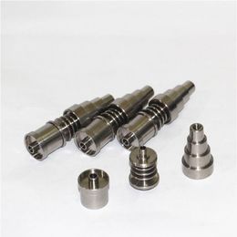 hand tools Dab 6 In 1 Domeless Titanium E Nail Fit 20mm Heater Coil pipe glass ash catcher for bong237v