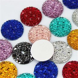 100PCS 20MM Resin Round flatback Resin Rhinestones Crystals and Stone Beads Scrapbooking crafts Jewellery Accessories ZZ414276D