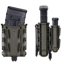 Bags Outdoor Bags 2PCSSet Molle Magazine Pouch 556 762 9mm Mag Holster Rifle Pistol Magaizne Case Holder for AR15 M4 AK Glock 17 M9 Uni