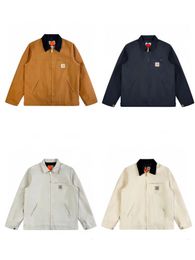 Winter Men S Black And White Brown Corduroy Flip Collar Work Style Jacket Classic Stickers Coat