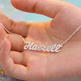 Pendant Necklaces Necklace Fashion Jewellery Gifts Stainless Steel Personalised Old English Arabic For Women Sweater Chain