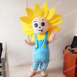 2024 Performance Sunflower Mascot Costumes Cartoon Carnival Hallowen Performance Adult Size Fancy Games Outfit Outdoor Advertising Outfit Suit
