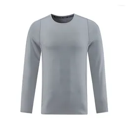 Men's T Shirts Mens Long Sleeve Quick Dry T-Shirt Outdoor Walking Runing Sports O-Neck Top Reflective Tshirt Youth Breathable Sportswear