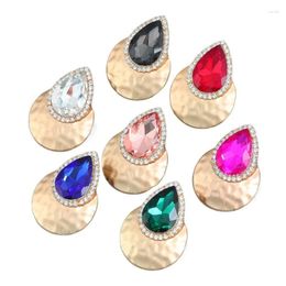 Dangle Earrings Vintage Metal Glass Piercing Stud For Women Luxury Design High Quality Shiny Rhinestones Party Jewellery Ear Accessories