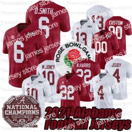 CUSTOM Football Jerseys Custom 2021 Alabama Crimson Tide College Football red white Mens Youth Any Name Jersey Size S-XXXL 10 Mac Jones 4 Br