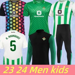 23 24 Real Betis ISCO Soccer Jerseys tracksuit JOAQUIN FEKIR B.IGLESIAS CANALES WILLIAN J WILLIAM CAMARASA JUANMI VICTOR RUIZ Men Kids Kit Football Shirts Uniform