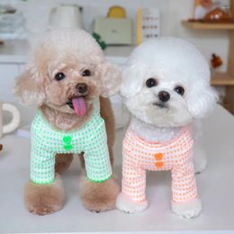 Dog Apparel Autumn Winter Home Candy Color Basecoat T-shirt Coat Long Sleeve Top Fashion Pet Clothing Factory For Small Dogs