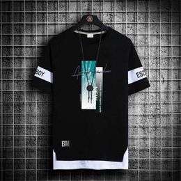 Men's T-Shirts 2022 New Men's T Shirts Korean Fashion Summer Short Sleeve Print T Shirts Men Casual Harajuku Men Clothing Graphics T Shirts Men T231219