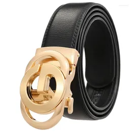 Belts 2023 Men Genuine Leather High Quality For Luxury Business Fashion Simplicity Work Jeans Dress Belt