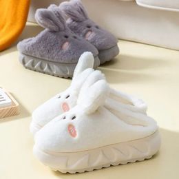 Slippers Women Warm Plush Slippers Rabbit Autumn Winter Thick Sole Cotton shoes Comfortable Indoor Lovely Couple Home Slippers 231219