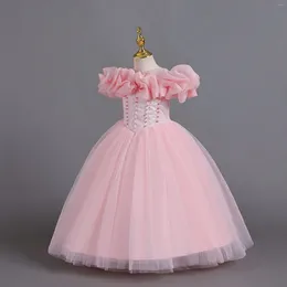 Girl Dresses Annabelle Flower Ceremony Dress For Wedding Sleeveless Tulle Ball Gown Elegant Party S Fashion Off Shoulder