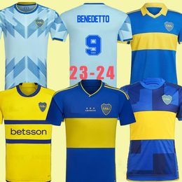 2324 Boca Juniors CAVANI Home away Soccer Jerseys MARADONA BULLAUDE ZEBALLOS FERNANDEZ Shirts Benedetto JANSON BARCO VILLA TABORDA football Uniform