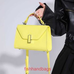 Designer Bag Valextra Iside Handbags New Macaron colored small square bag for autumn 2023 versatile women trendy With Real Logo