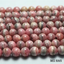 Meihan natural 9-9 3mm Rhodochrosite 1 strand smooth round loose beads for Jewellery making design CX2008152361