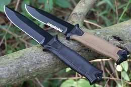 New G1600 Survival Straight Knife 12C27 Black Titanium Coating Blade Full Tang FRN Handle Outdoor Tactical Fixed Blade Knives with Kydex